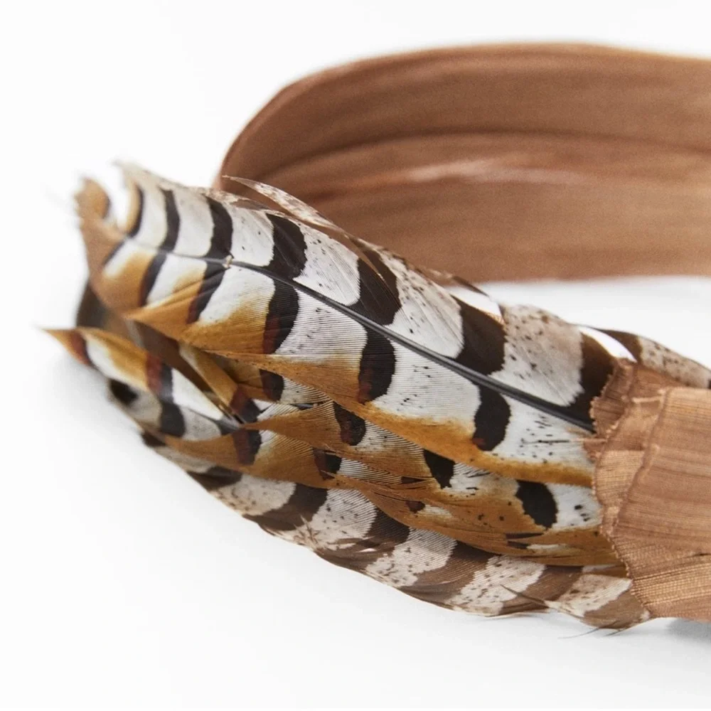 Zara  Feather 🪶Headband Headpiece Size Small- NWT